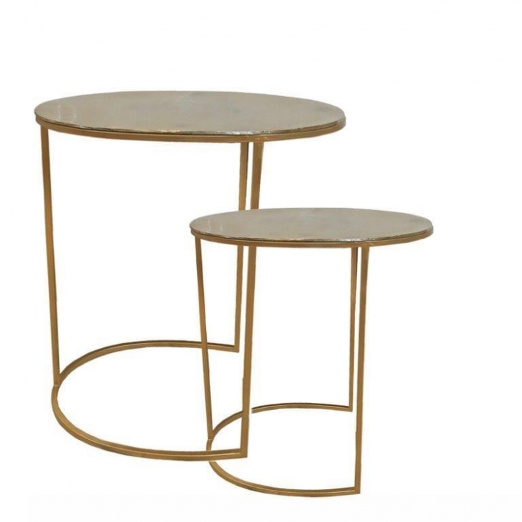 ΤΡΑΠΕΖΙ ΒΟΗΘΗΤΙΚΟ ΧΡΥΣΟ ΜΕΓΑΛΟ Μέταλλο 55*35.5*62