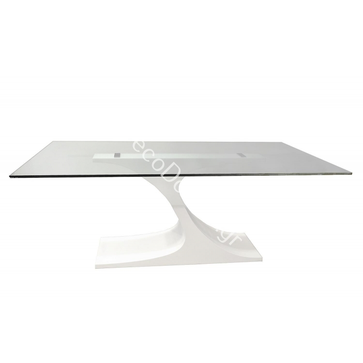 ΤΡΑΠΕΖΑΡΙΑ ΚΡΥΣΤΑΛΛΙΝΗ ΜΕ ΛΕΥΚΟ ΠΟΔΙ Ξύλο 200*100*76.5Y