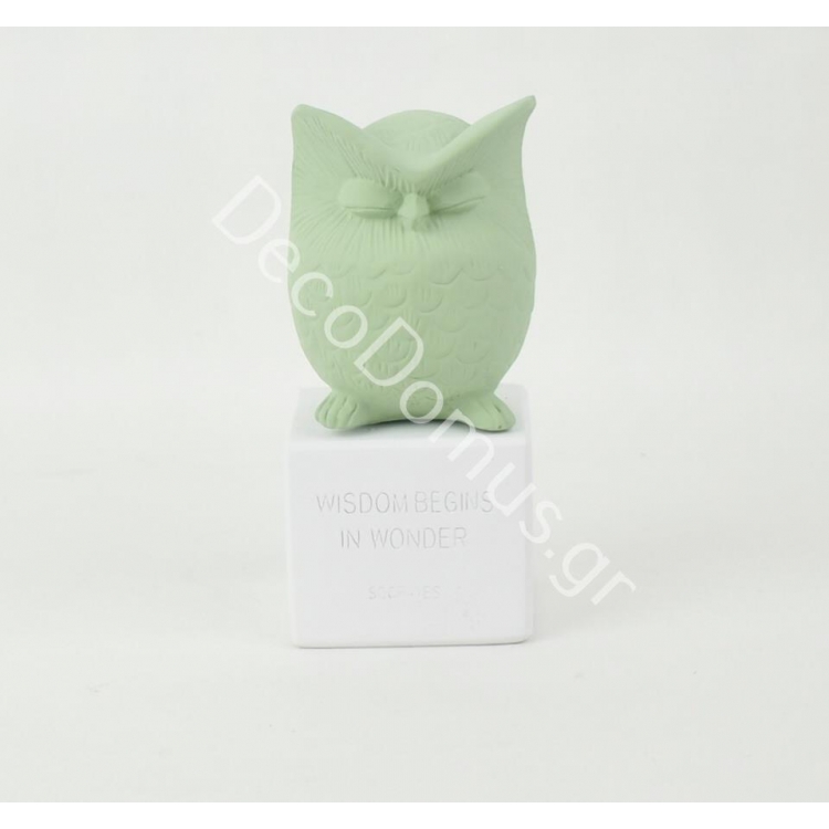 ΧΕΙΡΟΠΟΙΗΤΗ ΚΟΥΚΟΥΒΑΓΙΑ VINTAGE GREEN Κεραμικό 6*6*13Y