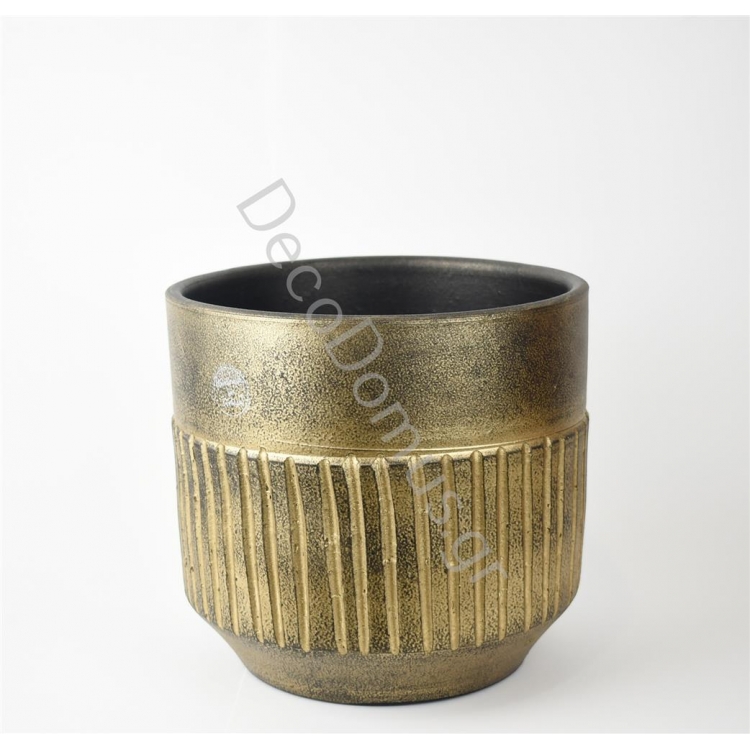 ΚΑΣΠΟ ΚΑΦΕ-ΧΡΥΣΟ ΜΕΣΣΑΙΟ Κεραμικό Φ24*Η22