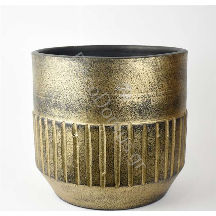 ΚΑΣΠΟ ΚΑΦΕ-ΧΡΥΣΟ ΜΕΓΑΛΟ Κεραμικό Φ29*Η27