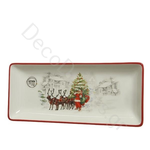 ΧΡΙΣΤΟΥΓΕΝΝΙΑΤΙΚΗ ΠΙΑΤΕΛΑ ΛΕΥΚΗ ΜΕ ΑΗ ΒΑΣΙΛΗ ΚΑΙ ΔΕΝΤΡΟ Δολομίτης 28x12xh3