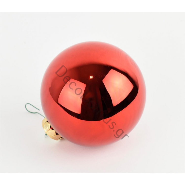 ΧΡΙΣΤΟΥΓΕΝΝΙΑΤΙΚΗ ΓΥΑΛΙΝΗ ΜΠΑΛΑ KOKKINH ΓΥΑΛΙΣΤΕΡΗ Φ10cm - KAEMINGK Γυαλί Φ10