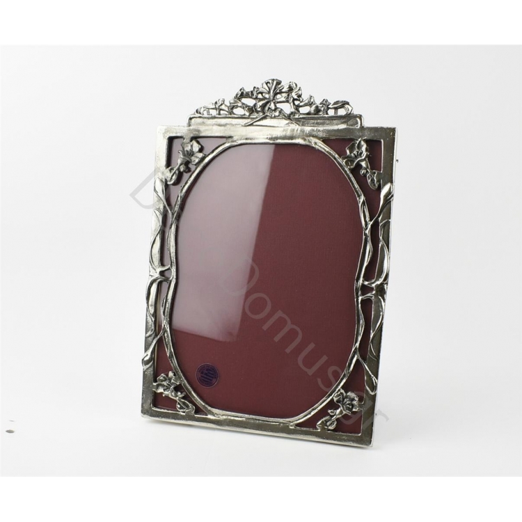 ΚΟΡΝΙΖΑ ΧΕΙΡΟΠΟΙΗΤΗ ΕΠΑΡΓΥΡΩΜΕΝΗ ΜΕ ΛΟΥΛΟΥΔΙΑ (20.5x14.5) Κασσίτερος 26.5x19