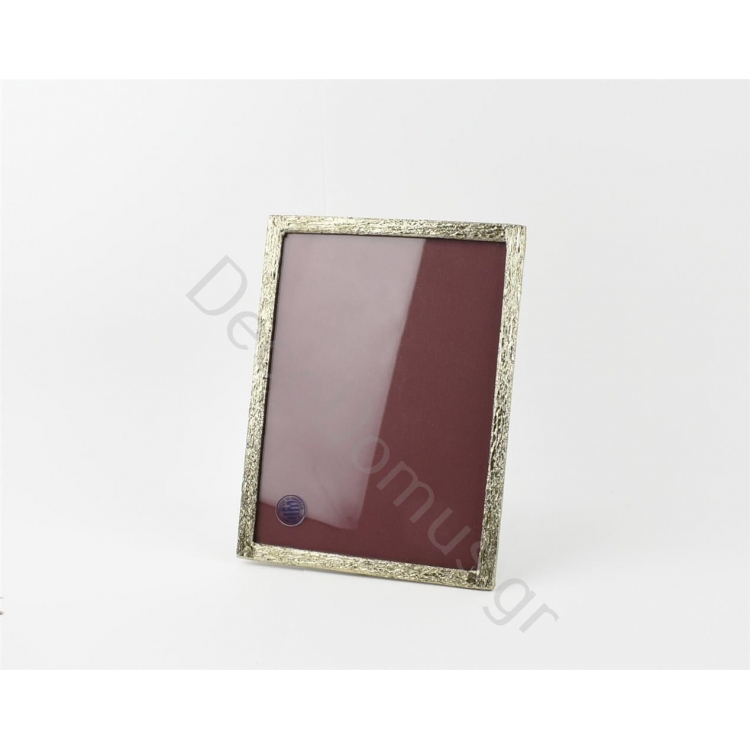 ΚΟΡΝΙΖΑ ΧΕΙΡΟΠΟΙΗΤΗ ΣΑΓΡΕ ΕΠΙΧΡΥΣΩΜΕΝΗ ΜΕ ΛΕΠΤΟ ΠΛΑΙΣΙΟ (18.5x13.5) Κασσίτερος 20.5x15.5