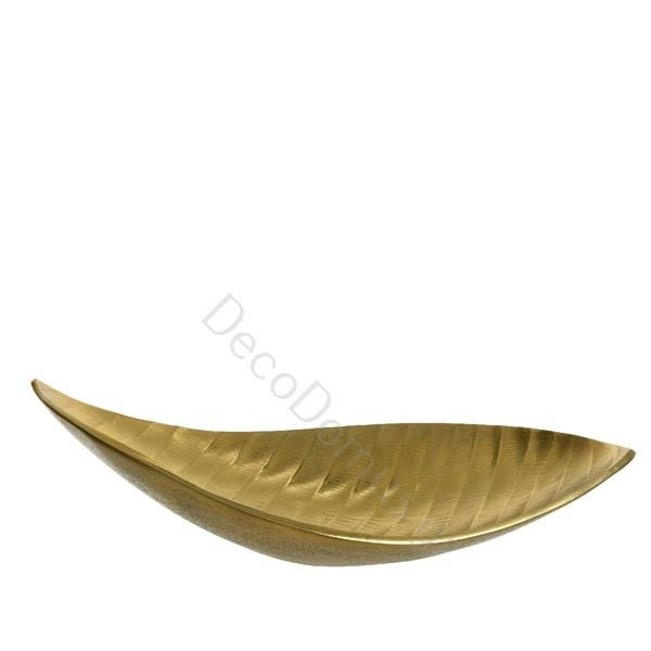 ΜΠΟΛ ΧΡΥΣΟ ΦΥΛΛΟ ΑΝΑΓΛΥΦΟ ΜΕ ΓΡΑΜΜΕΣ Αλουμίνιο 42x21xh9