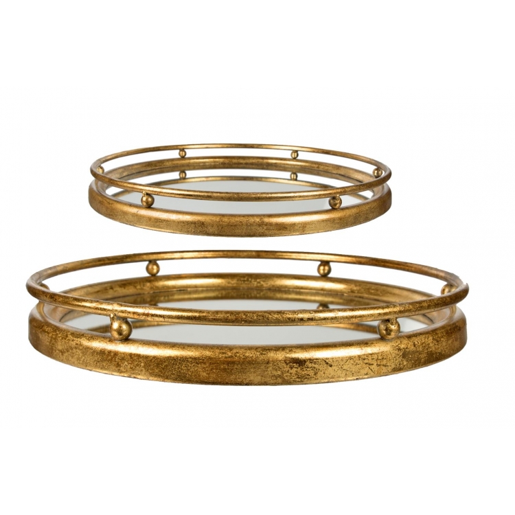 ΣΤΡΟΓΓΥΛΟΣ ΔΙΣΚΟΣ ΧΡΥΣΟΣ ΜΕ ΚΑΘΡΕΠΤΗ ΜΕΓΑΛΟΣ Ξύλο Φ46xh5