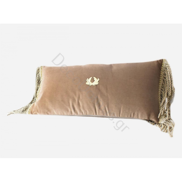 ΜΑΞΙΛΑΡΙ ΠΑΡΑΛΛΗΛΟΓΡΑΜΜΟ VELVET CHOCOLATE-ΑΜΜΟΥ ΜΕ ΓΕΜΙΣΗ Βελούδο 35x65