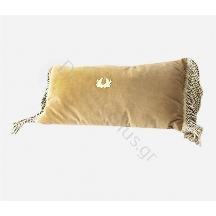 ΜΑΞΙΛΑΡΙ ΠΑΡΑΛΛΗΛΟΓΡΑΜΜΟ VELVET ΣΑΜΠΑΝΙ ΜΕ ΓΕΜΙΣΗ Βελούδο 35x65