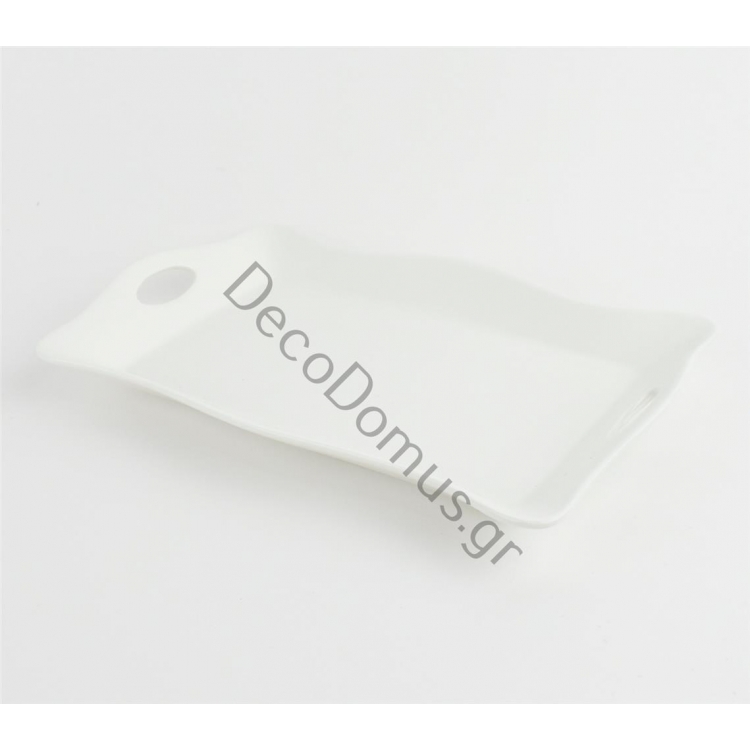 ΔΙΣΚΟΣ ΣΕΡΒΙΡΙΣΜΑΤΟΣ ΟΡΘΟΓΩΝΙΟΣ KALIKA BIANCO ΜΕΓΑΛΟ Πορσελάνη 30.5x18.5xh4